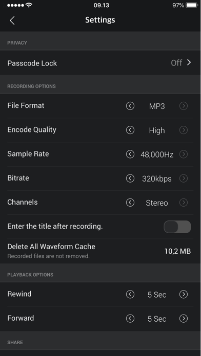 AVR X PRO - Voice Recorder Screenshot