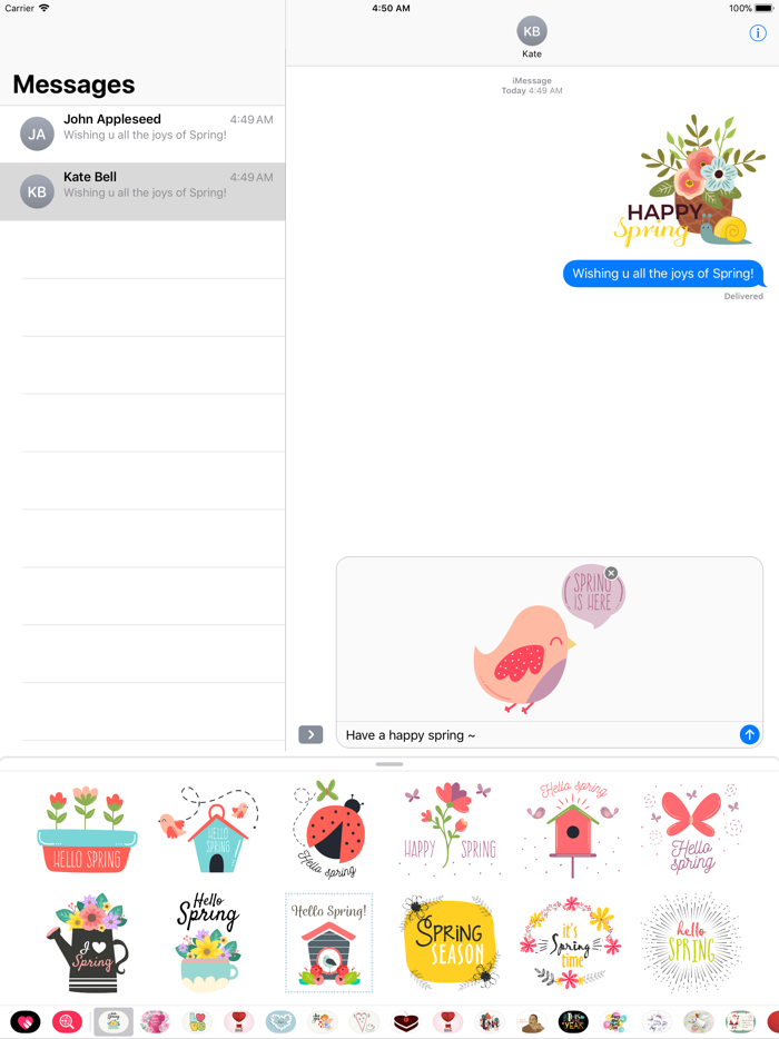 Hello Spring - Hand Drawn