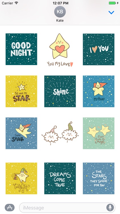 Cute Star and Cloud Emoji