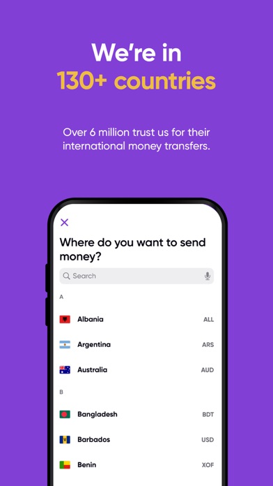 WorldRemit Money Transfer Screenshot