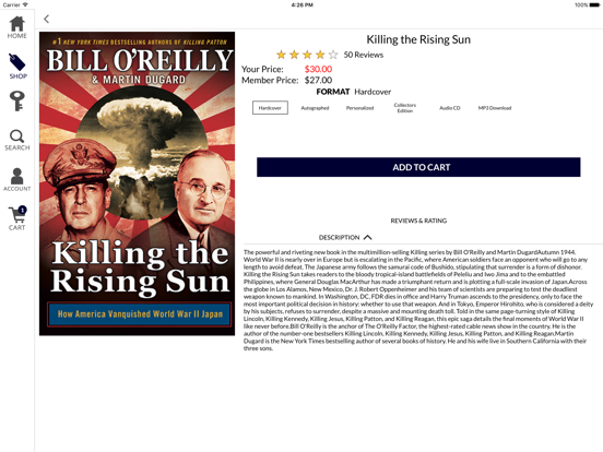 Bill O'Reilly iPad screenshot 4 - Entertainment app