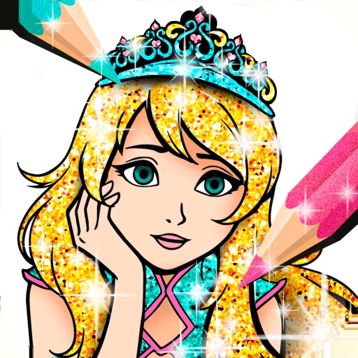 Princess Coloring Book Sparkle iOS App