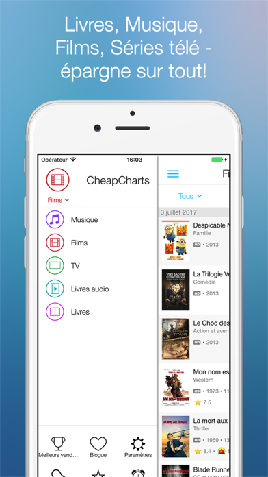 Screenshot #2 pour CheapCharts: Médias en solde