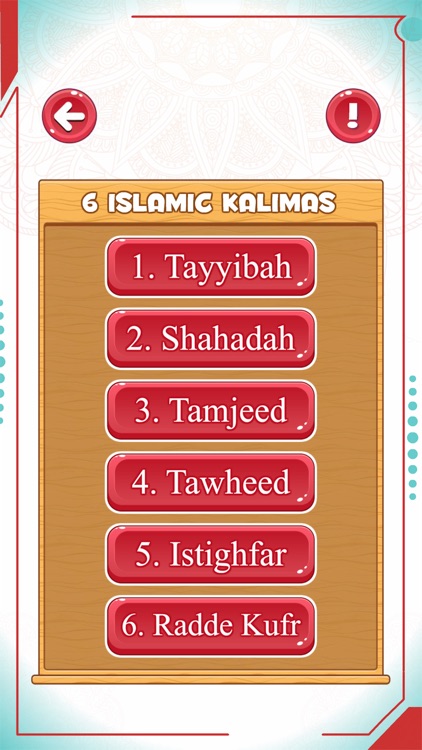 arabic alphabets and 6 kalimas screenshot-4