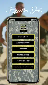 army diet tool iphone screenshot 1