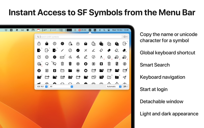 sf menu bar iphone screenshot 1