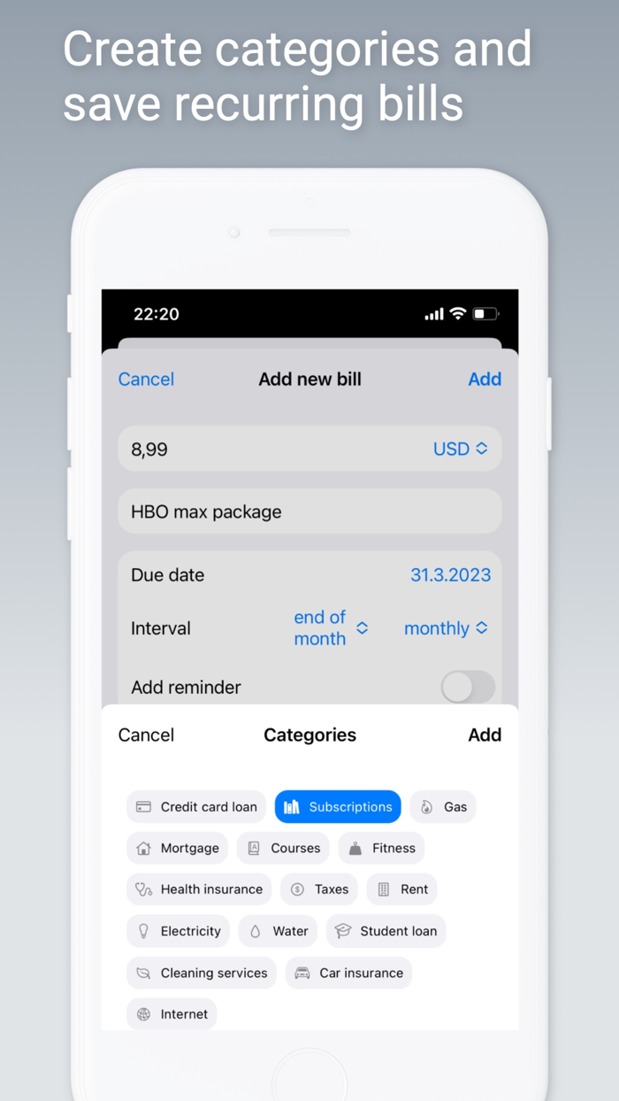 Bill Organizer and Tracker
