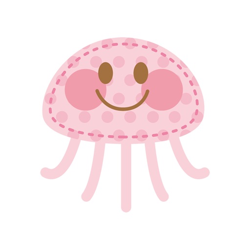 Sticker jellyfish icon