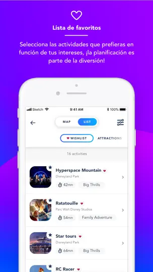 Captura de pantalla de Disneyland® Paris en iPhone 7