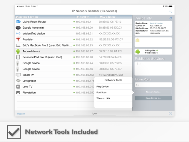 IP Scanner Ultra-schermafbeelding