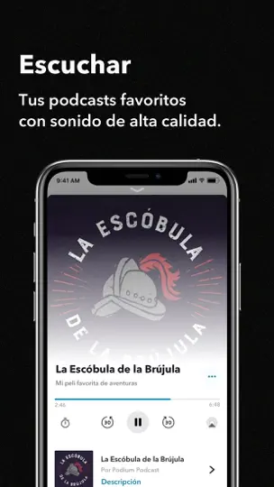Captura de pantalla de Podium Podcast en iPhone 3