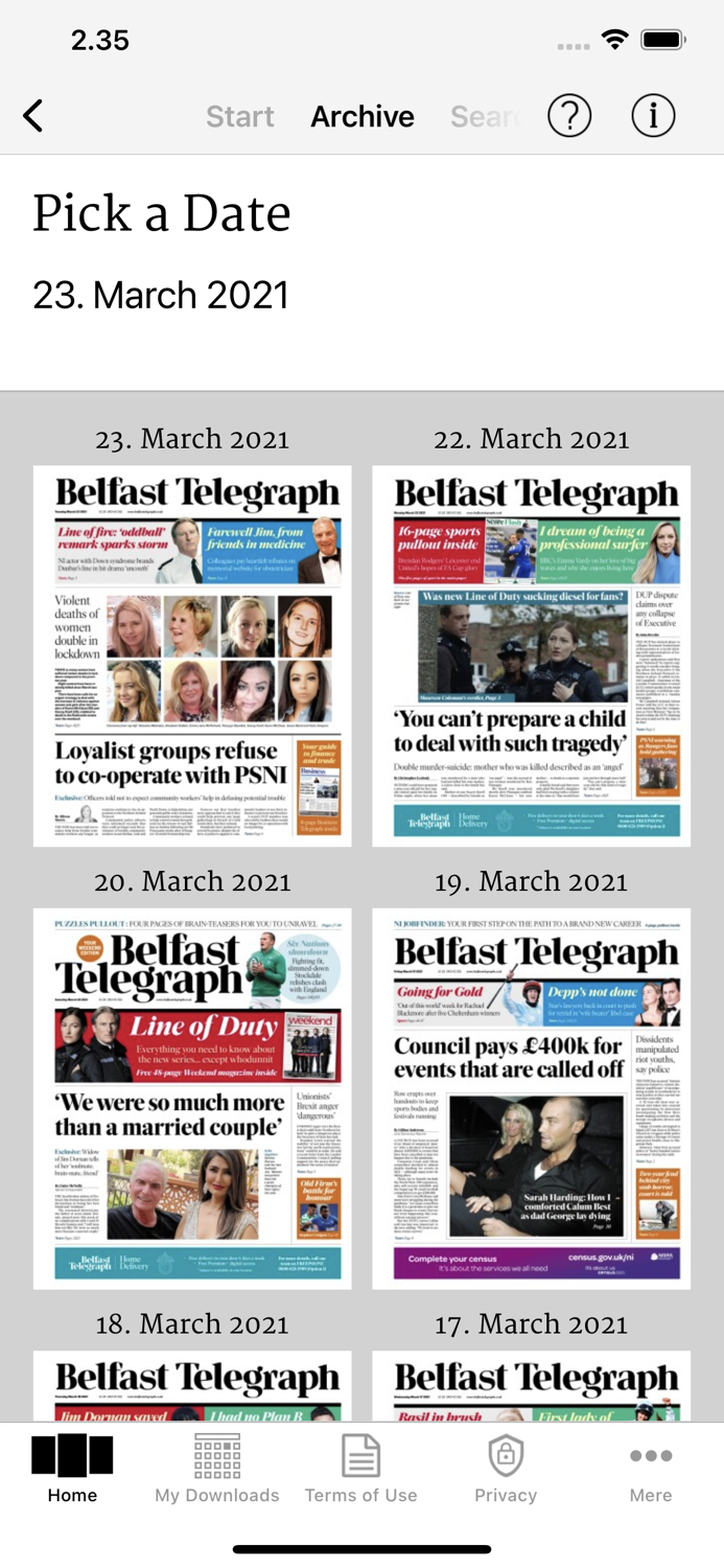 Belfast Telegraph Newsstand