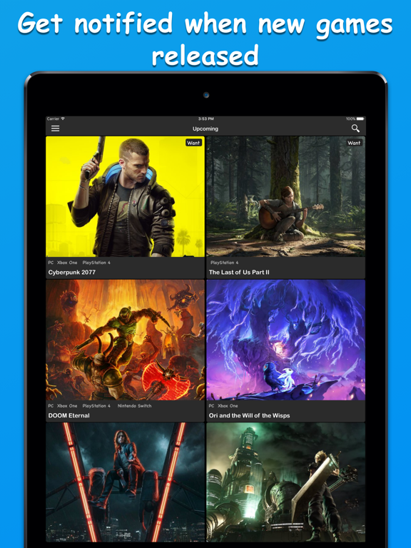 My Games: Collection & Tracker iPad screenshot 5 - Entertainment app