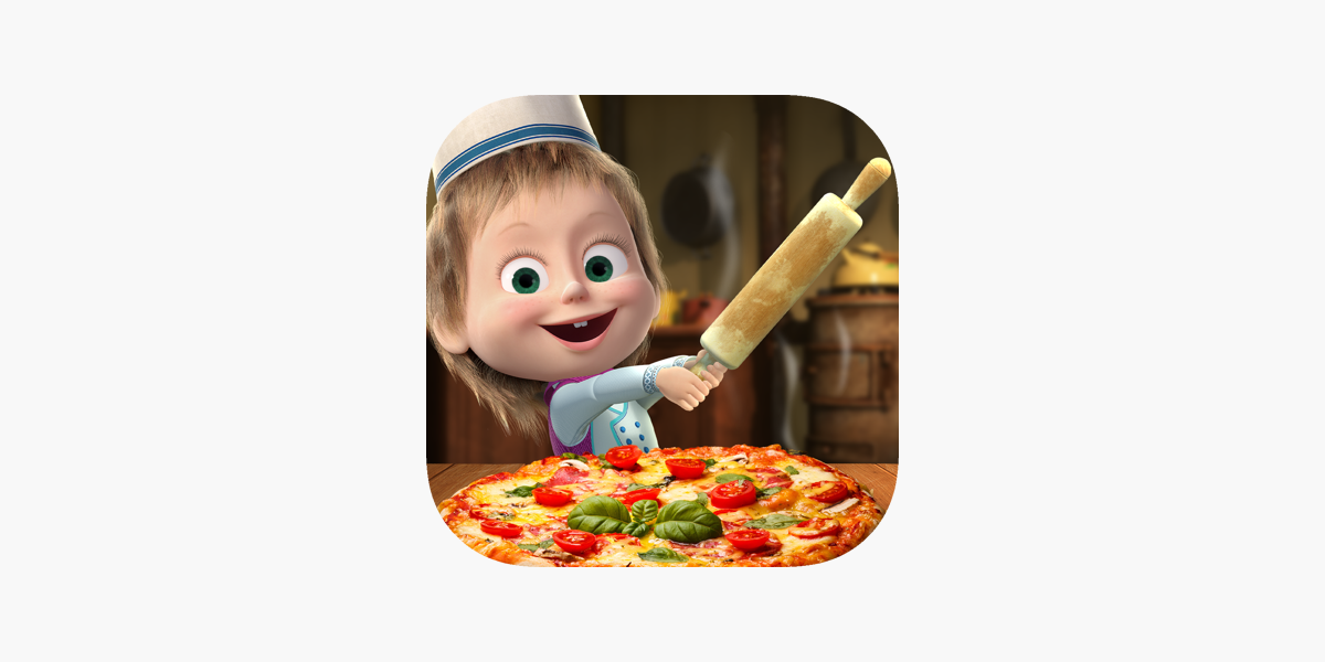 ماشا و الدب: طبخ بيتزا و مطبخ على App Store