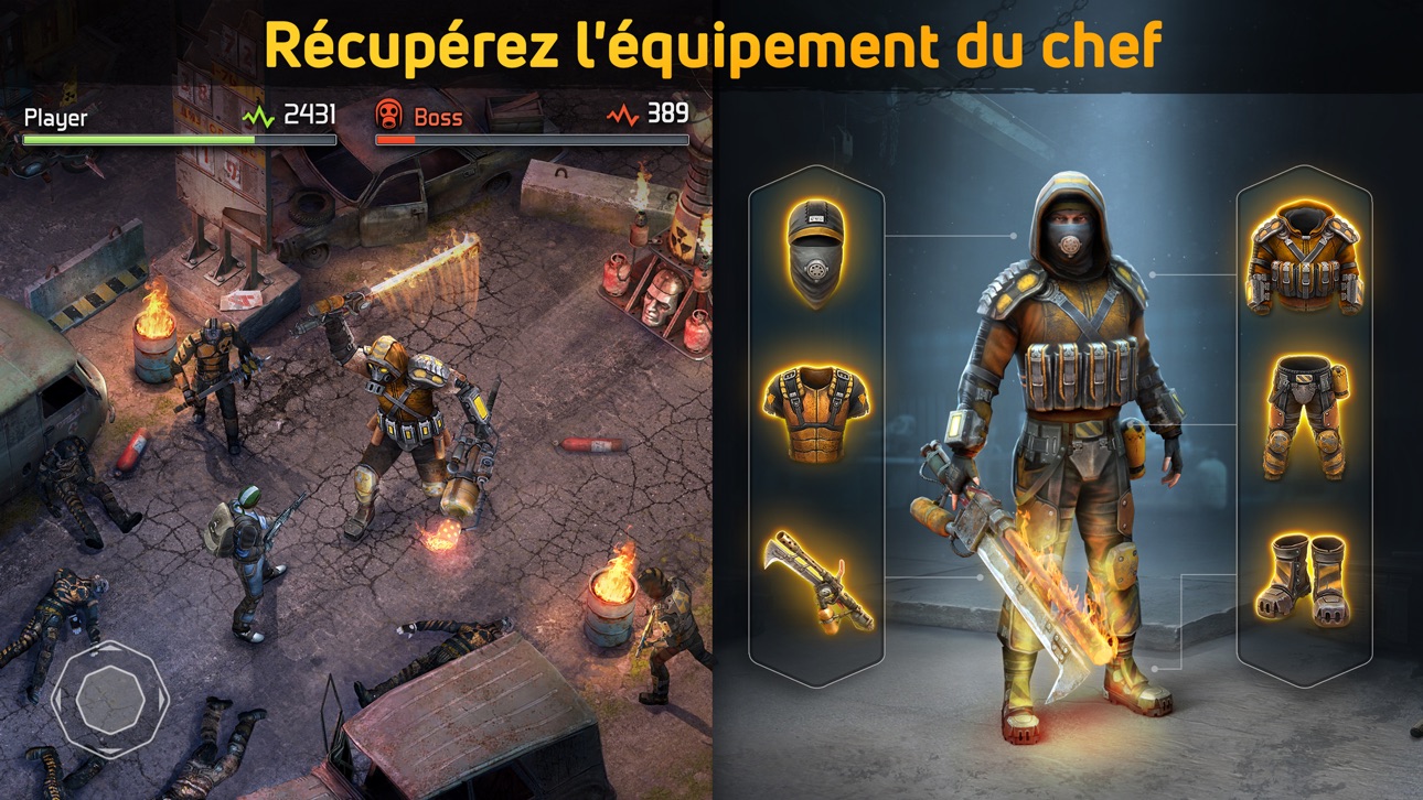 Dawn of Zombies: Survival Game iOS Mod IPA screenshot 5 - iOS game interface
