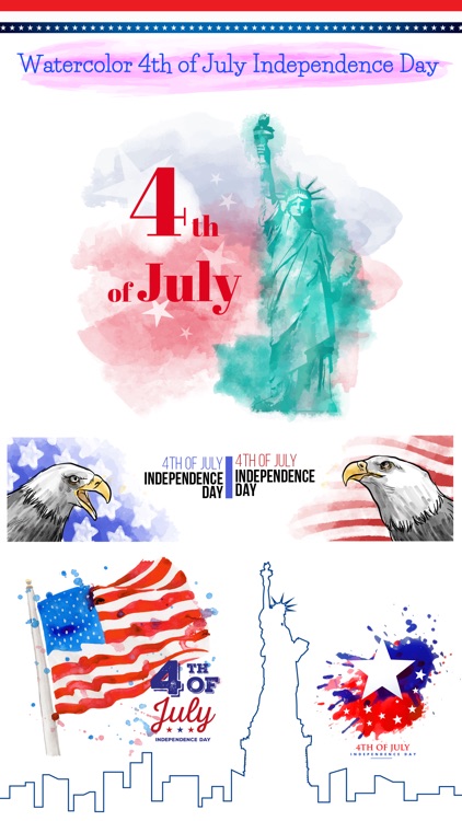 4th of July - Watercolor Pack