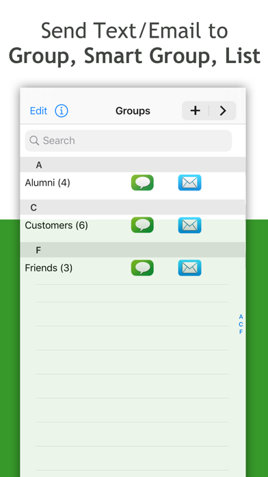 Smart Group: Email, SMS/Text Screenshot