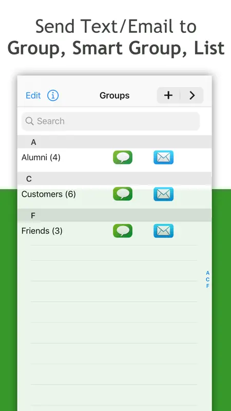 Smart Group: Email, SMS/Text screenshot 1 of 3