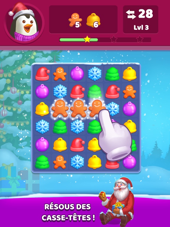 Screenshot #4 pour Jeux de Noel Match 3