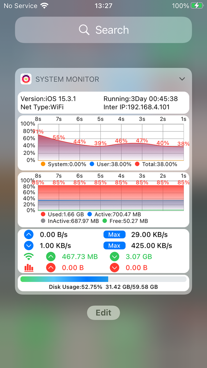 System Monitor - CPU Dasher