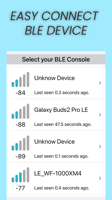 Bluetooth Console Screenshot