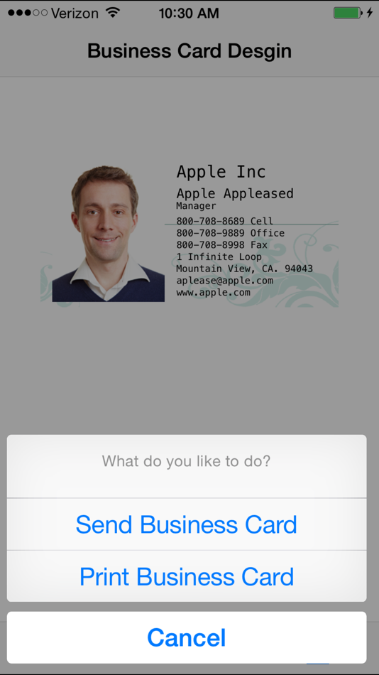 #3. Business Card Design & Share (iOS) 由: Alteru Inc.
