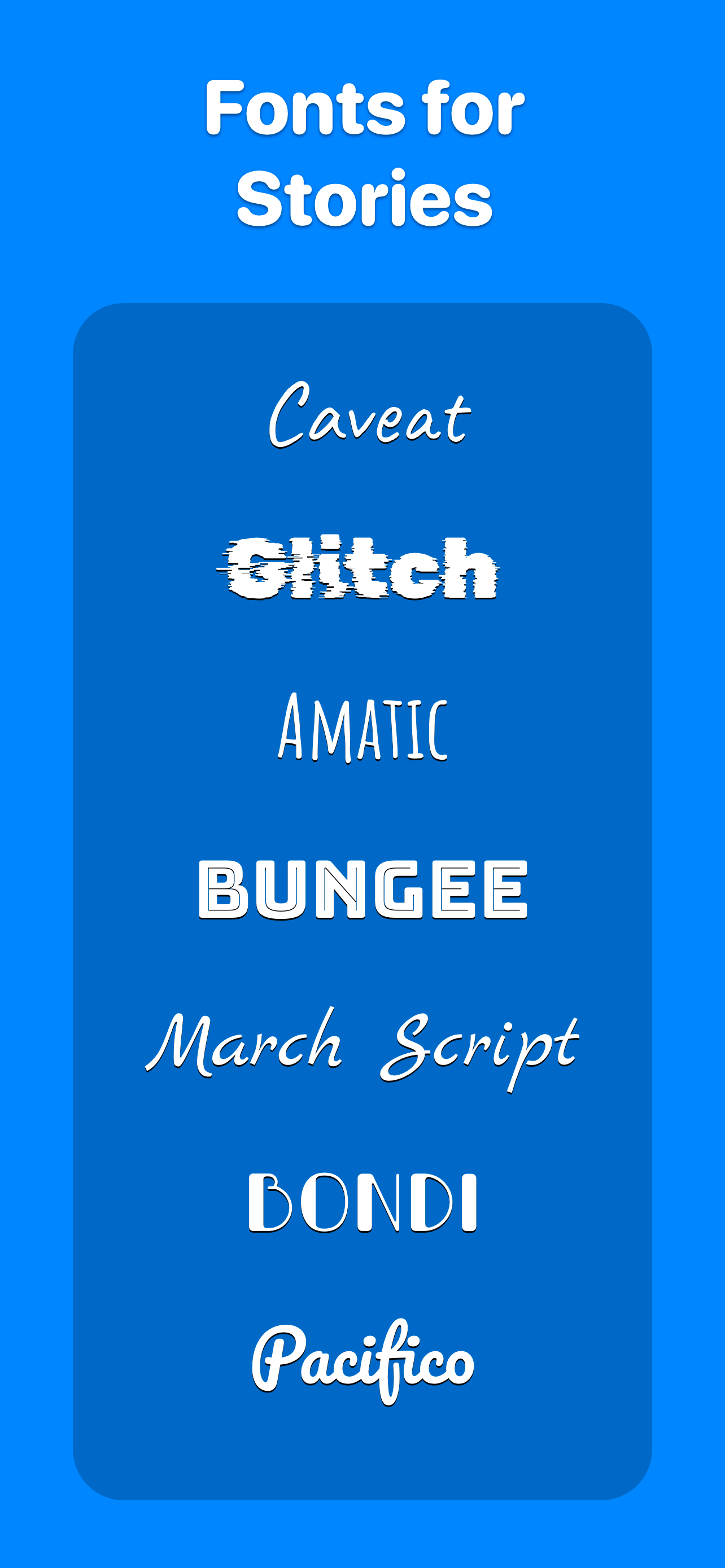 Fonts for Stories and Chats