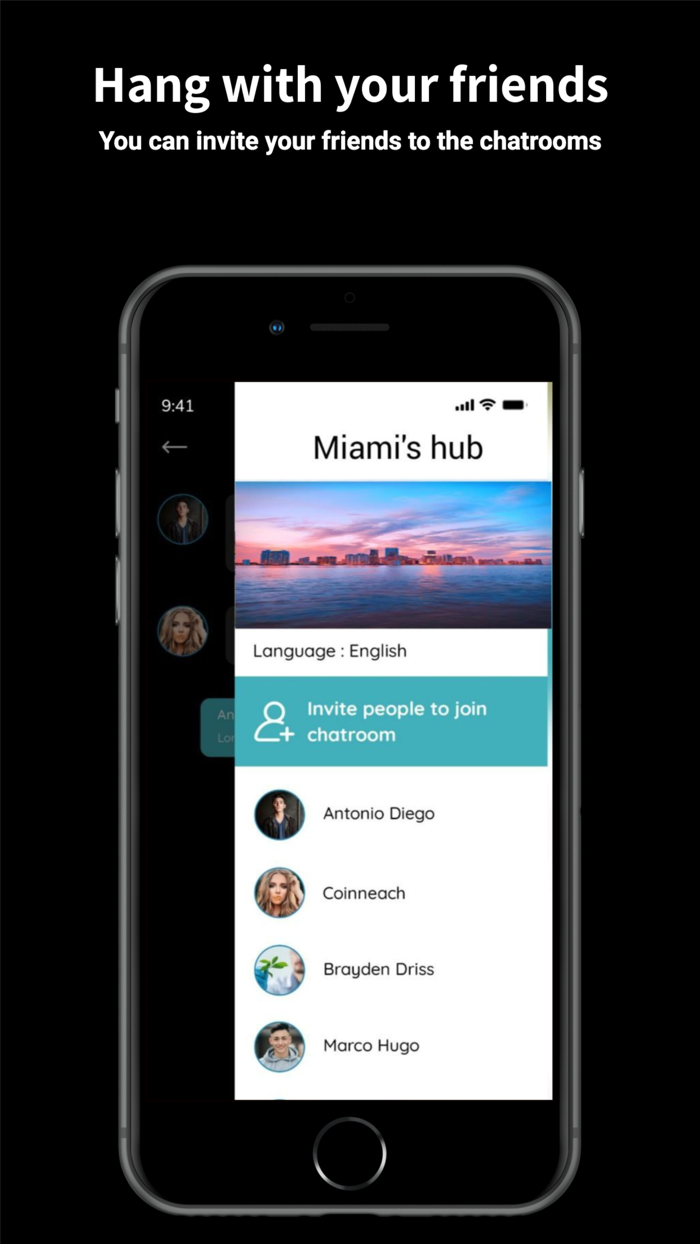 Hubs Chatrooms on the map