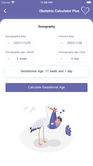 Obstetric Calculator Plus Screenshot