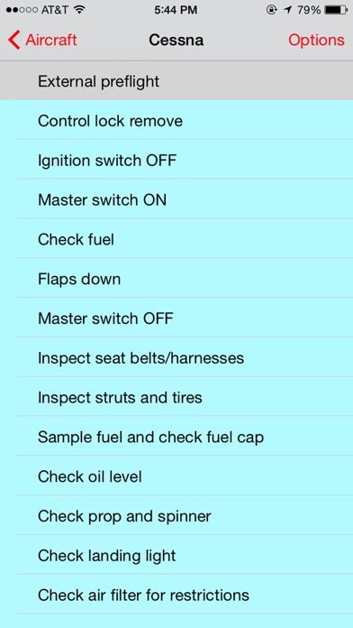 Pilots Checklist Screenshot
