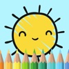 Drawing for kids and coloring icon