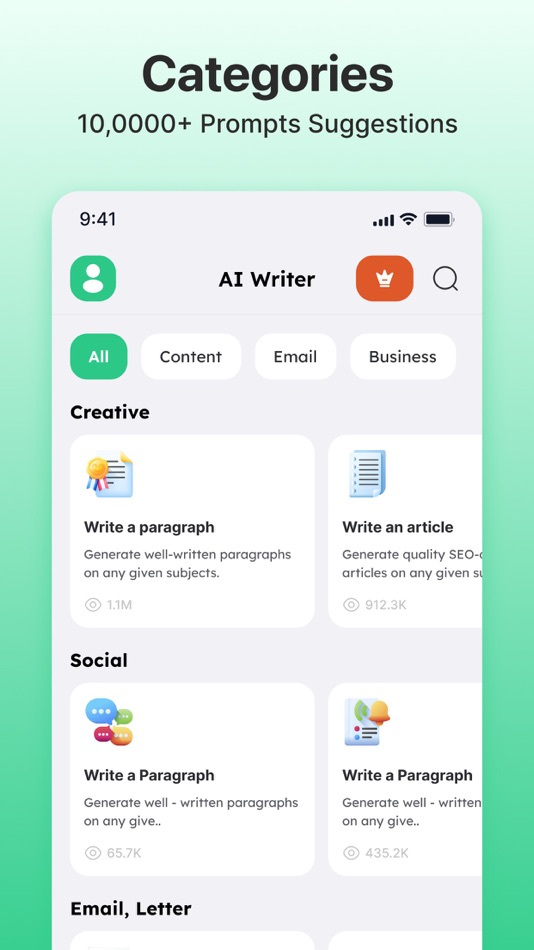 #3. AI Writer: Chatbot Assistant (iOS) 由: Busicard.io
