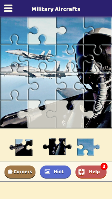 Military Aircrafts Puzzle Screenshot