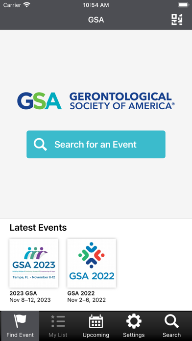 GSA Events Screenshot