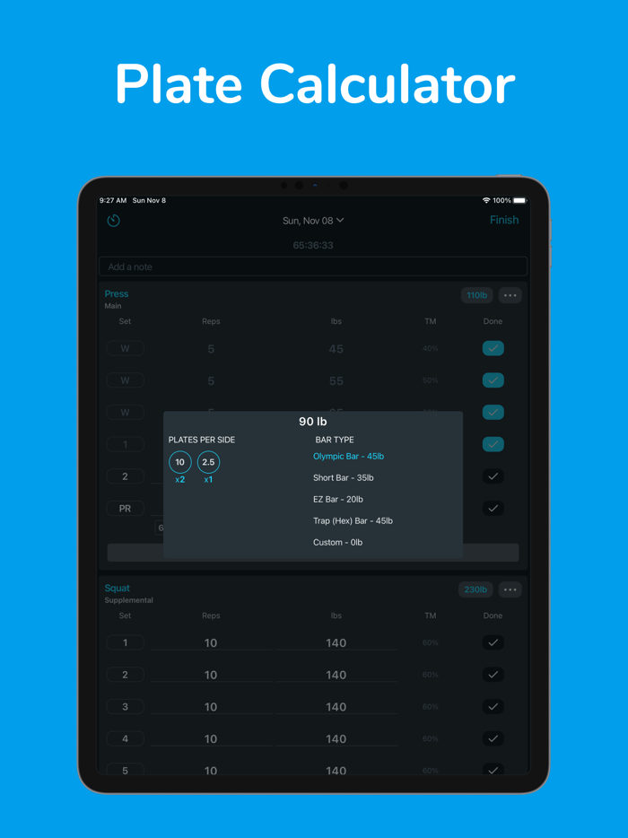 KeyLifts - 531 Workout Log