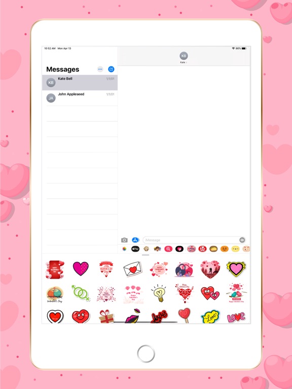 Screenshot #6 pour Cute Valentine's Day Stickers!