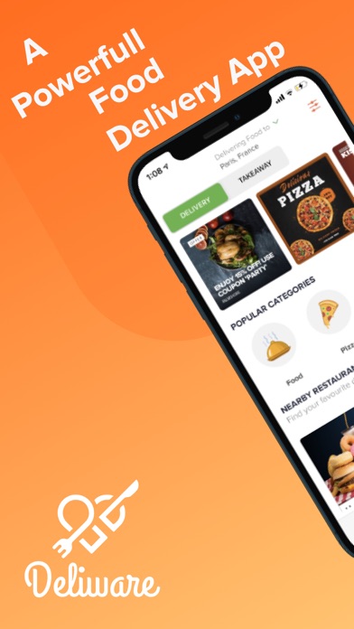 DeliWare - Food Delivery Screenshot