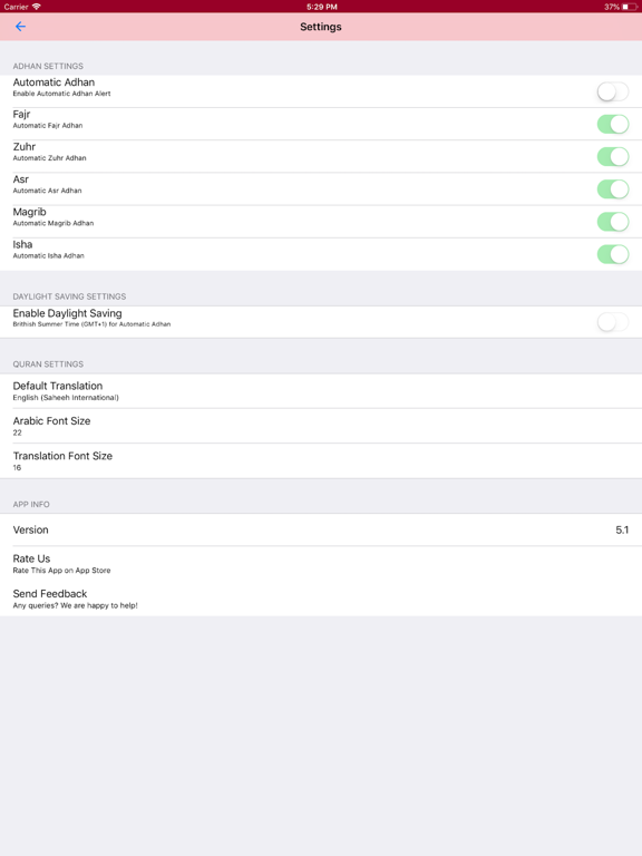 Prayer Timetable KTBAM iPad screenshot