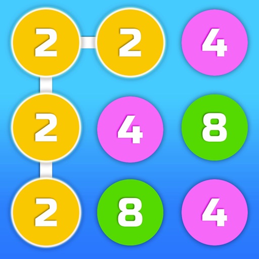 2-4-8 : link identical numbers icon