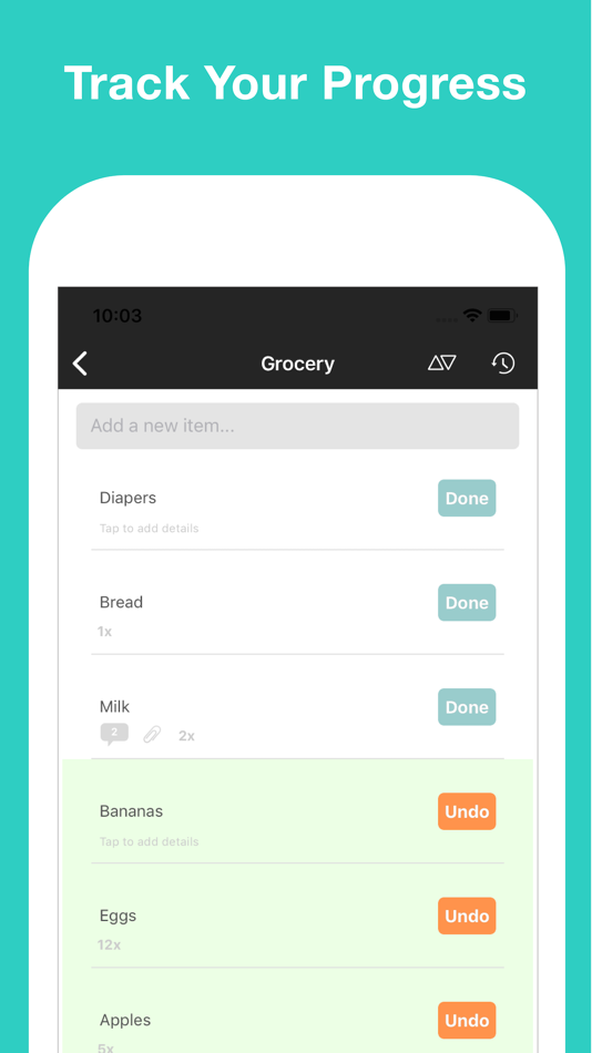 #4. Listington: Simple To-Do Lists (iOS) Podle: Anzytron, LLC