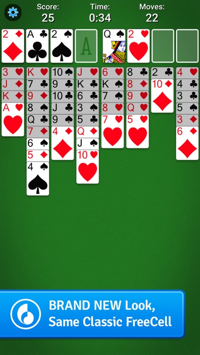FreeCell Solitaire Card Game Screenshot