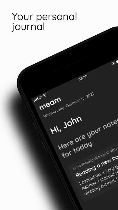 Meam: Personal Journal Screenshot