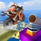 Bike Stunt Rider show some crazy stunt and bike riding on extreme mega ramp tracks