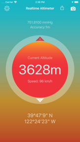 Realtime Altimeter screenshot