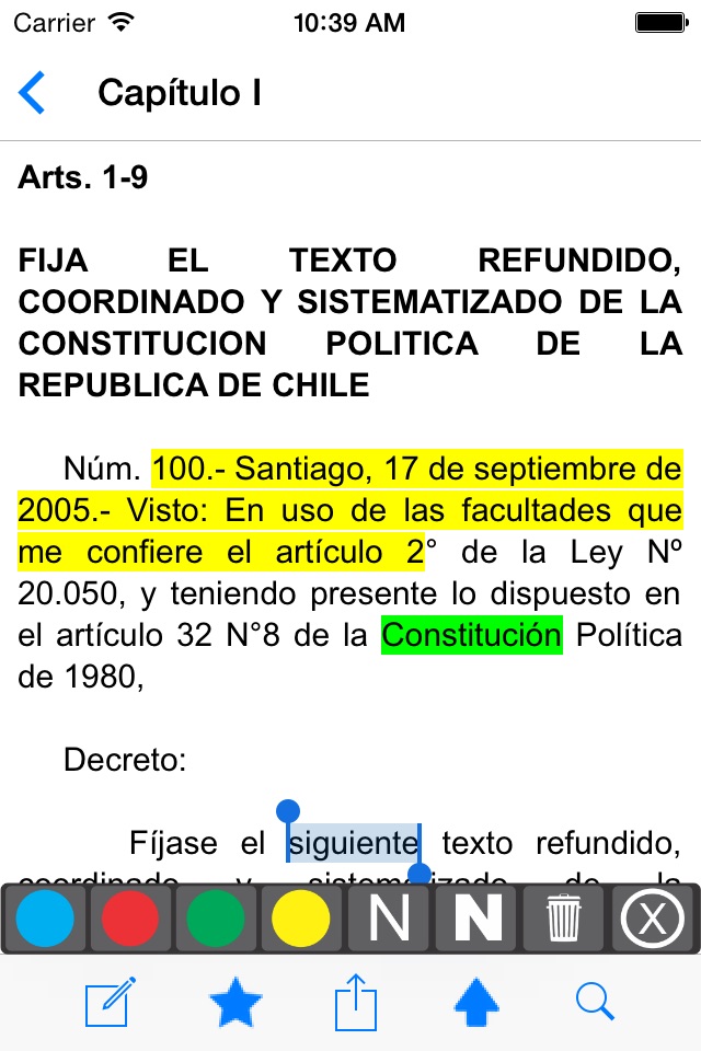 Constitución Chilena screenshot 2