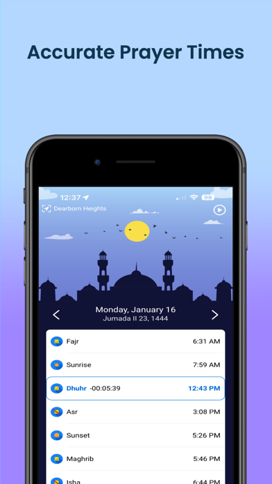 Screenshot #1 pour Shia+: Adhan, Calendar, Qibla