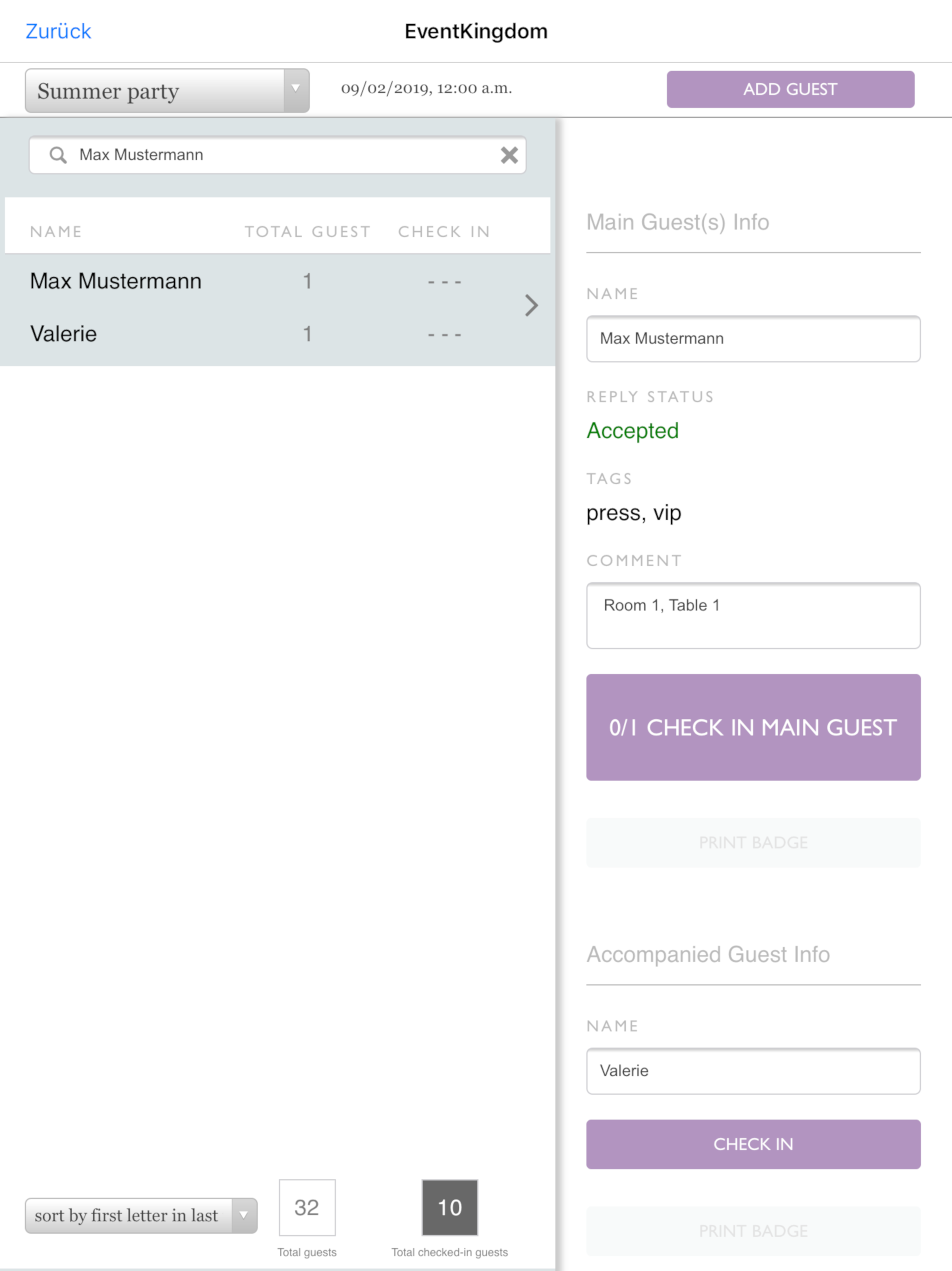 EventKingdom - Check In