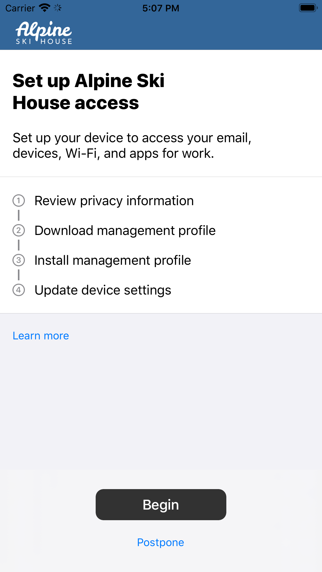 Intune Company Portal screenshot 1