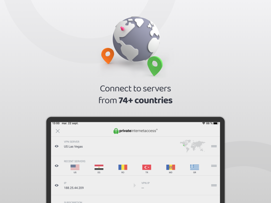 VPN - Private Internet Access iPad app afbeelding 6