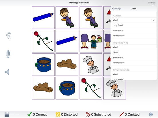 Phonology MatchUps! iPad screenshot